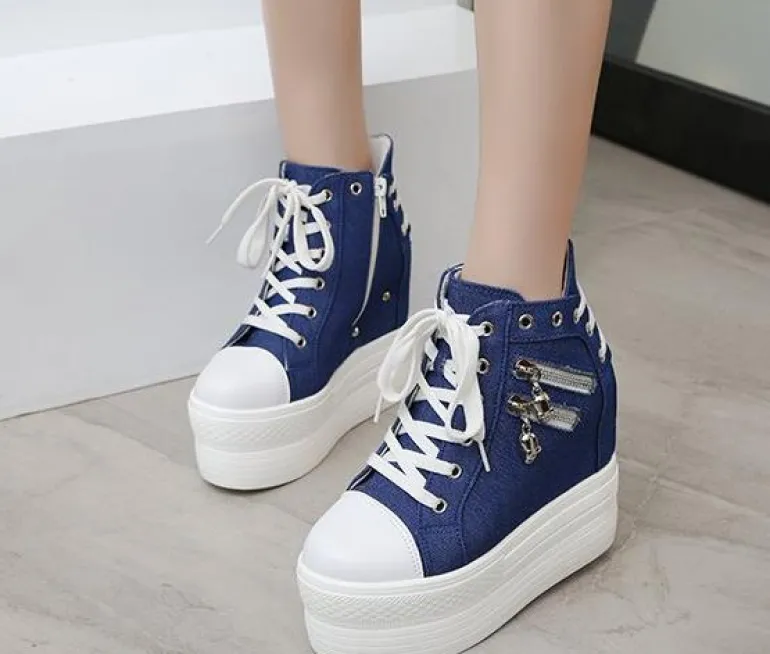 Punk Zipper Corset Shoes