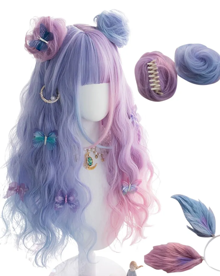 Purple Bunny Ear Cosplay Wig