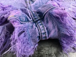 Purple Corset Jean Shorts
