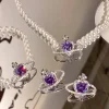 Purple Pearl Princess Jewelry Set