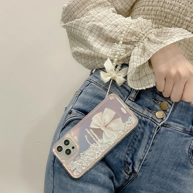 Quicksand Ribbon iPhone Case and Lanyard