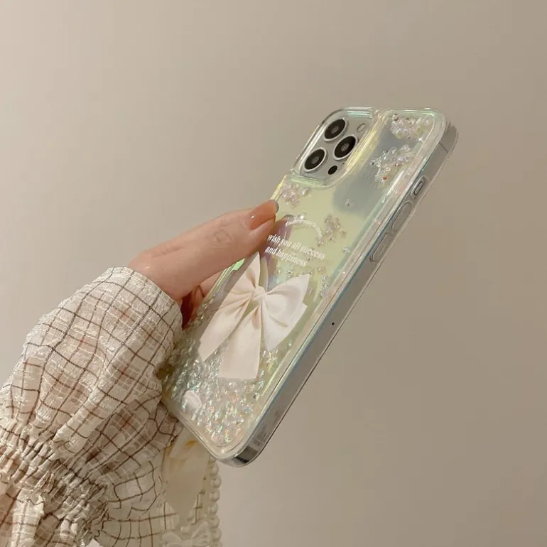 Quicksand Ribbon iPhone Case and Lanyard