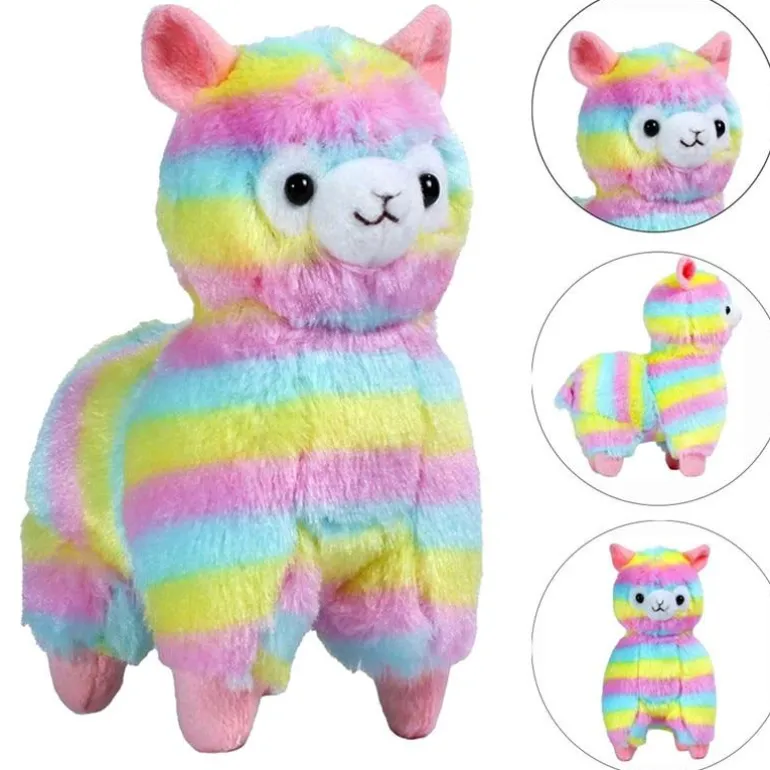 Rainbow Alpaca Keychain