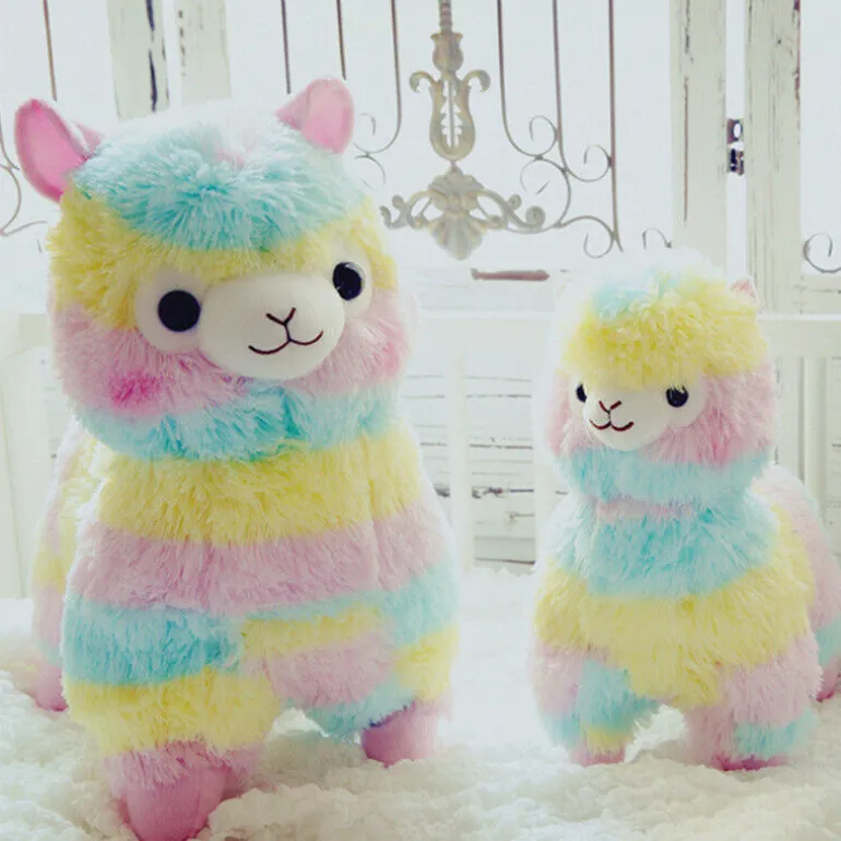 Rainbow Alpaca Plush