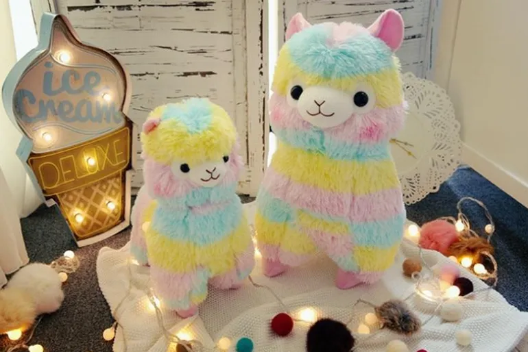 Rainbow Alpaca Plush