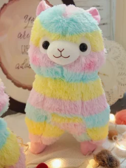 Rainbow Alpaca Plush