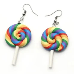 Rainbow Lollipop Earrings