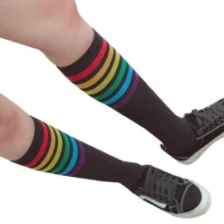 Rainbow Striped Pride Knee Socks