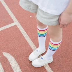 Rainbow Striped Pride Knee Socks