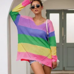Rainbow Sweater Dress