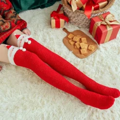 Red Santa Thigh Highs