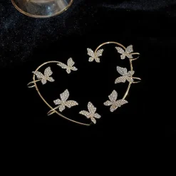 Rhinestone Butterfly Ear Cuffs