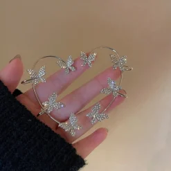 Rhinestone Butterfly Ear Cuffs