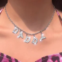 Rhinestone Daddy Necklace