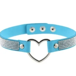 Rhinestone Heart Choker