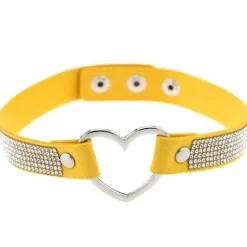 Rhinestone Heart Choker