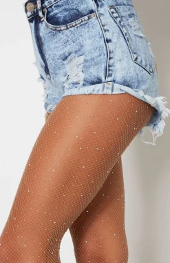 Rhinestone Studded Fishnets