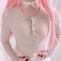 Ribbed Knit Cardigan Top