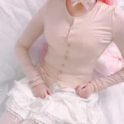 Ribbed Knit Cardigan Top