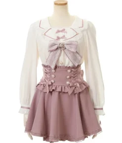 Ruffled Academia Suspender Skirt (Up to 4XL)