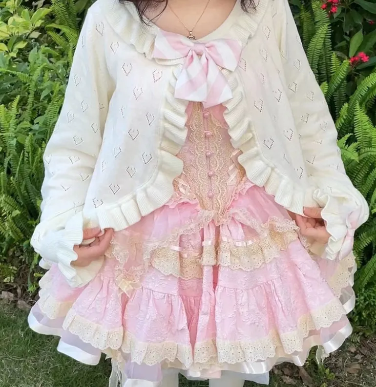 Ruffled Heart Cardigan