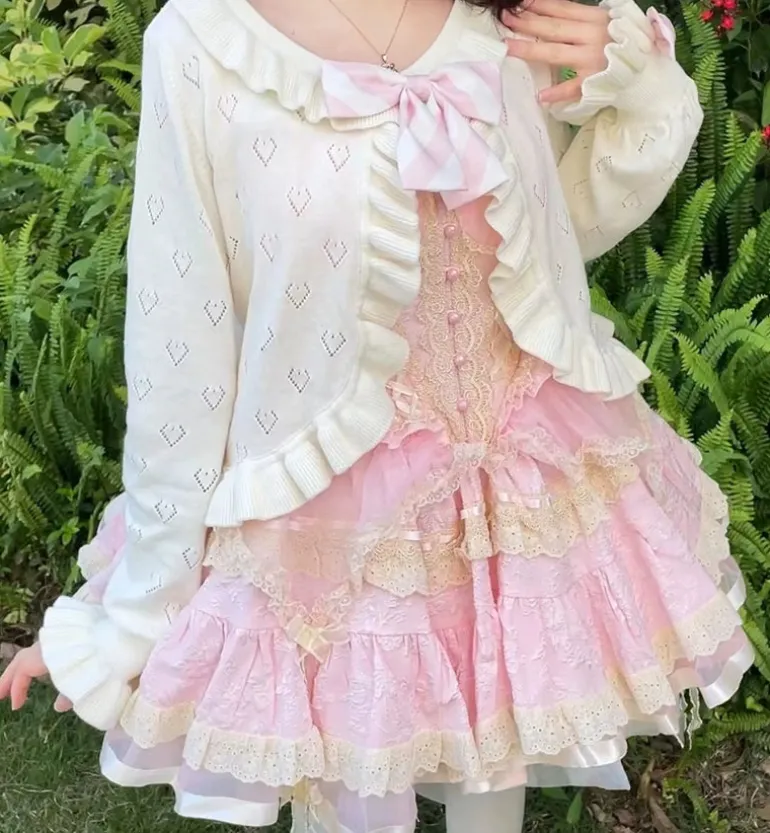 Ruffled Heart Cardigan