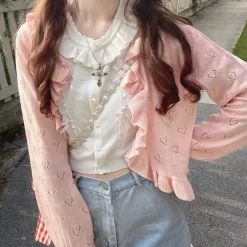 Ruffled Heart Cardigan