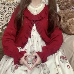 Ruffled Heart Cardigan