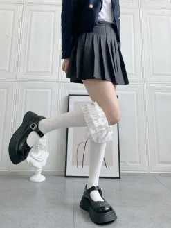 Ruffled Knee Socks