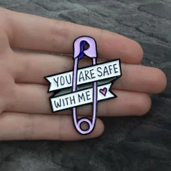 Safe With Me Pin