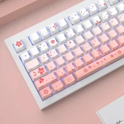 Sakura Blossom Backlit Key Caps Full Set