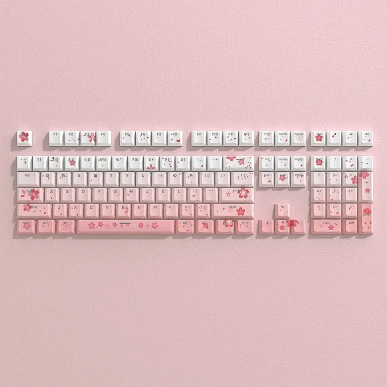 Sakura Blossom Backlit Key Caps Full Set