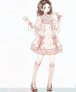 Sakura Cheongsam Kimono Dress
