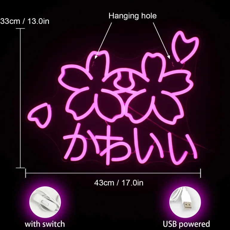 Sakura Flower Kawaii Neon Sign