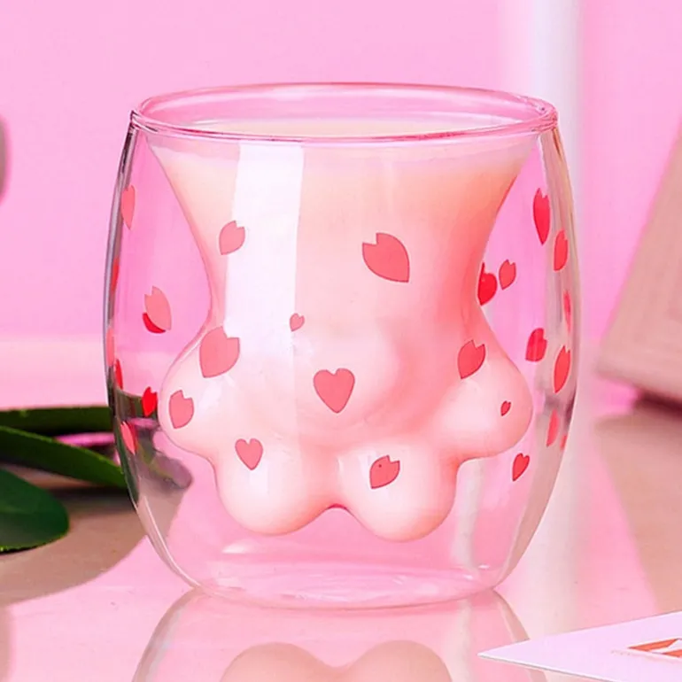 Sakura Hearts Paw Cup