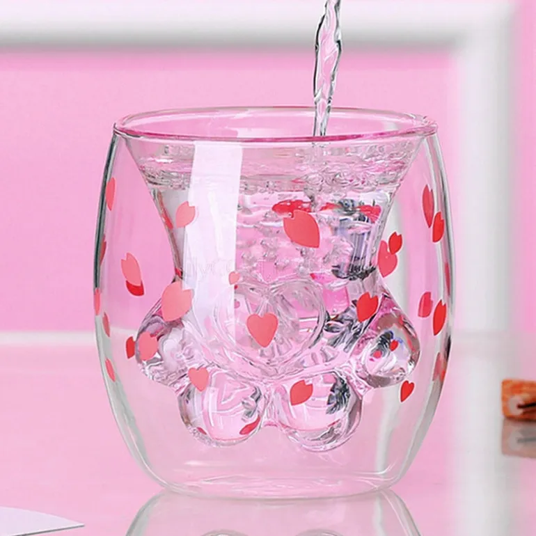 Sakura Hearts Paw Cup