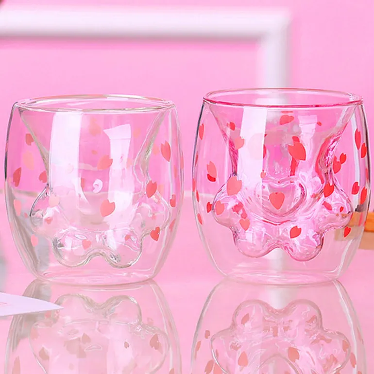 Sakura Hearts Paw Cup