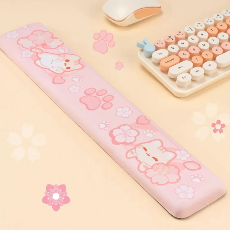 Sakura Neko Keyboard Wrist Rest
