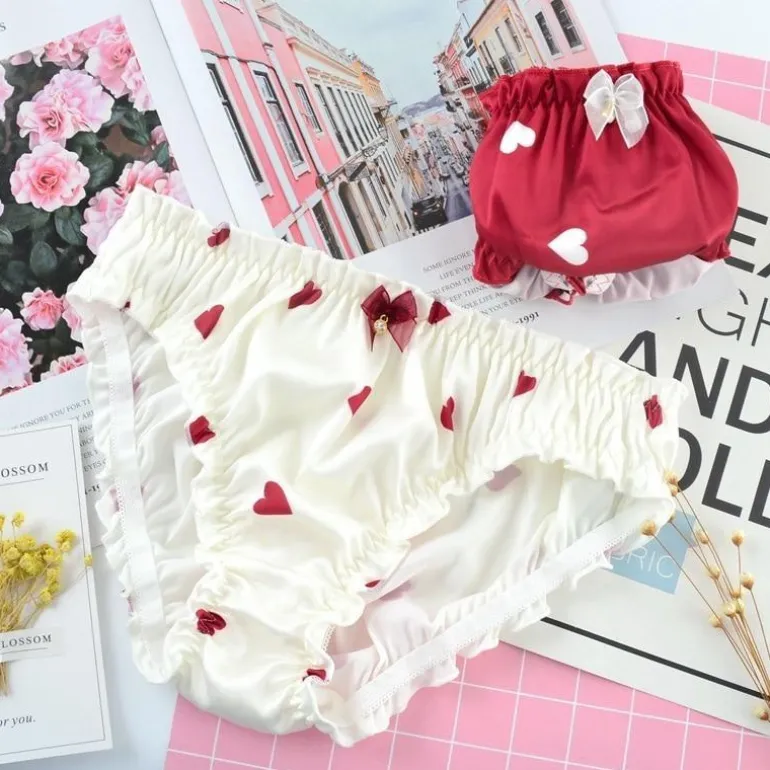 Satin Heart Panties