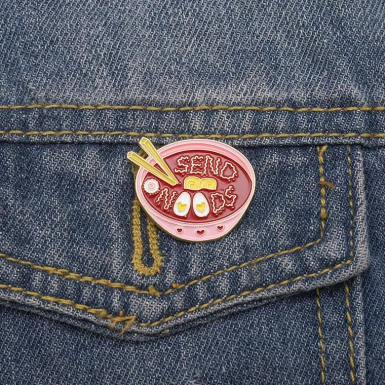 Send Noods Enamel Pin