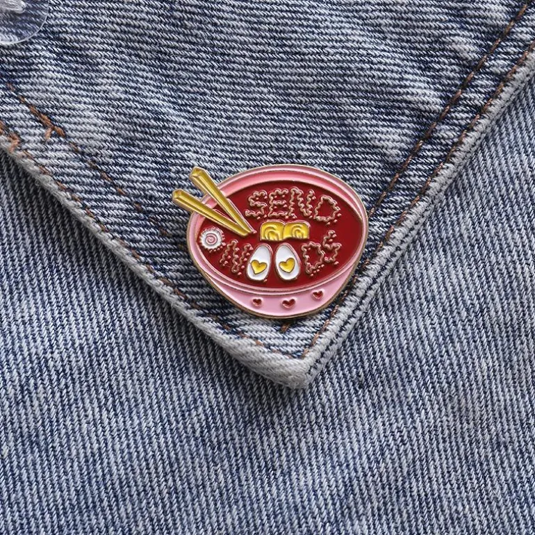 Send Noods Enamel Pin