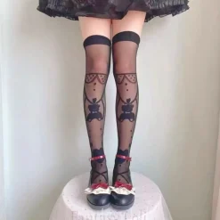 Sheer Ribbon Nylon Thigh Highs