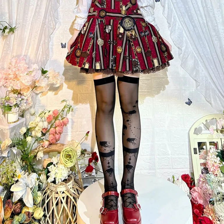 Sheer Ribbon Nylon Thigh Highs
