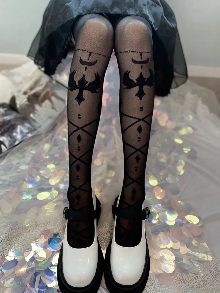 Sheer Ribbon Nylon Thigh Highs