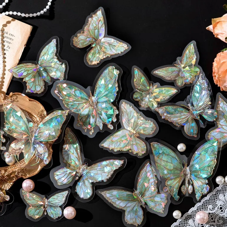 Shimmering Butterfly Stickers