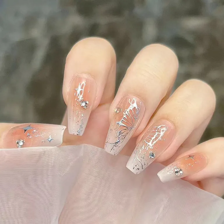 Short Angelic Press On Nails