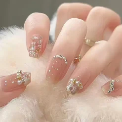 Short Angelic Press On Nails