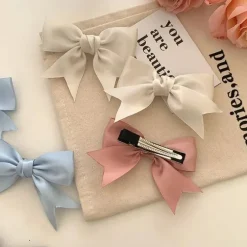 Silk Ribbon Bow Hair Clips