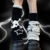 Skull & Star Goth Leg Warmers
