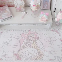 Sleepy Angel Pink Desk Pad